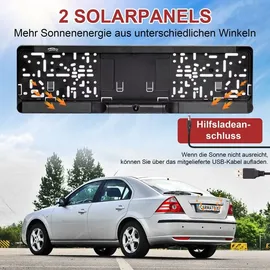 CARMATRIX Rückfahrkamera HD Solar Funk mit 5" Monitor