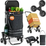monzana 3in1 Einkaufstrolley schwarz 0,44 m