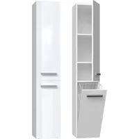 Top e shop Nel IV Badezimmerschrank 31 x 30 x 174 cm Weiß Kunststoff/MDF/Spanplatte