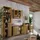 Vicco Waschbeckenunterschrank Liora, Bambus/Rattan/Creme, 68 x 60 cm mit 2 Türen zur Aufbewahrung von Badutensilien und Handtüchern