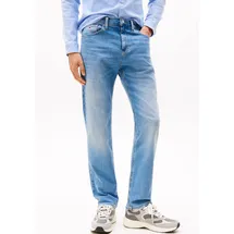 Tommy Hilfiger TOMMY JEANS "Ryan Regular Slim Straight", Herren, Gr. 30, Länge 32, blau (denim medium), Denim/Jeans, Obermaterial: 95% Baumwolle, 4% Elastomultiester, 1% Elasthan, straight fit, Jeans Straight-Jeans