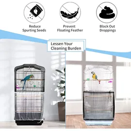 luxuskollektion Vogelkäfig Abdeckung 2er Set 78,7 x 0 x 0 cm schwarz, weiß