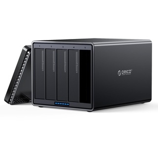 ORICO 5 Bay Externe Festplattengehäuse Werkzeugfreier USB 3.0 zu SATA Aluminium HDD Docking Station für 3,5 Zoll HDD Bis zu 5 x 18TB (NS500U3)