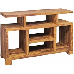 FineBuy Sideboard Sheesham Massivholz 115 cm Landhaus Fernsehkommode TV-Schrank Anrichte