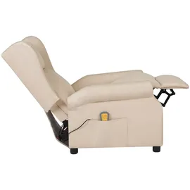 vidaXL Massagesessel Creme Polyester 348525 x 0 x 0 cm Beige
