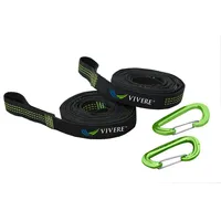 Vivere ULTS Ultra Lite Tree Straps 2 Pack, schwarz