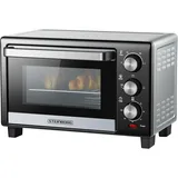 Steinborg Minibackofen 15L Krümelblech 60 min Timer 100-230°C 1200W