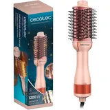 Cecotec Warmluftbürste CeramicCare Single Peach. 1200 Watt Leistung, Keramikbeschichtung mit Keratin und Arganöl, 3 Betriebsmodi, Kaltluftfunktion und Aufhängeöse für das komfortable Haarstyling