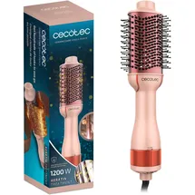 Cecotec Warmluftbürste CeramicCare Single Peach. 1200 Watt Leistung, Keramikbeschichtung mit Keratin und Arganöl, 3 Betriebsmodi, Kaltluftfunktion und Aufhängeöse für das komfortable Haarstyling