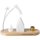 räder Kerzenhalter Winterstadt Porzellan Weiß