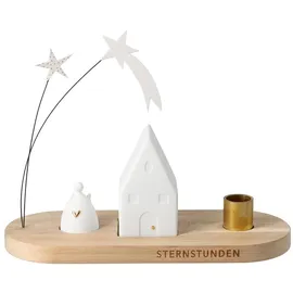 räder Kerzenhalter Winterstadt Porzellan Weiß