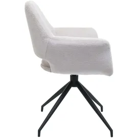Mendler Esszimmerstuhl HWC-M53 Stoff creme-weiß 6er Set