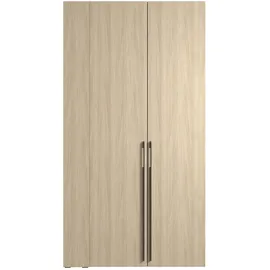 Home Affaire Kleiderschrank HOME AFFAIRE "TRENTO Garderobe, Wäscheschrank mit Spiegel und LED-Beleuchtung", beige (natur), B:110,9cm H:207,5cm T:58cm, Melamin, Schränke, Kleiderschrank, wahlweise mit Kleiderstange oder Einlegeböden FSC-zertifiziert