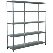 SCHULTE Regalwelt Anbauregal Stahl 200 x 180 x 50 cm silber