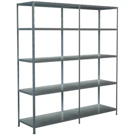 SCHULTE Regalwelt Anbauregal Stahl 200 x 180 x 50 cm silber