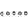 KS Tools Gewindebuchse m.Bund L=12mm,IG=M10x1,25/AG=M12x1,25, 5er Pack (150.5056)