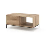 Vicco Couchtisch Eliza, Viking Oak 90 x 45 cm mit einer Schublade