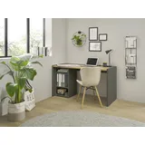 INOSIGN Büromöbel-Set INOSIGN "CiTY/GiRON", grau (anthrazit), B:143cm H:77cm T:63cm, Arbeitsmöbel-Sets, Büromöbel-Set