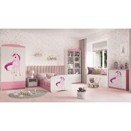 raumhirsch furniture Kinderbett Einhorn 80 x 180 cm Holzwerkstoff rosa