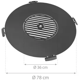 Cook King Grillplatte Ø 78 cm Stahl schwarz