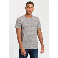 Bruno Banani T-Shirt Kurzarm, Slim Fit, unifarben, Rundhalsausschnitt grau