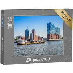 puzzleYOU Puzzle Puzzle 1000 Teile XXL „Elfi, die Elbphilharmonie in Hamburg“, 1000 Puzzleteile, puzzleYOU-Kollektionen Städte