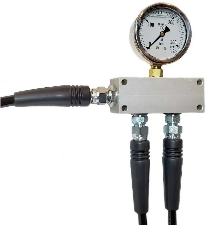 Metalsub Coltri Inlet 2 Outlets Verteilerblock Mit Manometer - Steel - One Size