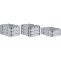 Proregal SuperSparSet 8x Eurobox NextGen Economy Griffe geschlossen |HxBxT