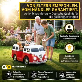 ACTIONBIKES MOTORS VW T1 Camper Bus Kinder Elektroauto Rot