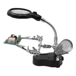 DRITTE HAND+LICHT+ABLAGE+ Lupe 3,5X + 12X  48000003