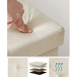 Songmics Sitztruhe LSF77BE beige Stoff 110,0 cm