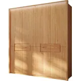 Home affaire Kleiderschrank Léopoldine, aus Kernbuche, inkl. Passepartout Massivholz-Kleiderschrank, im 50 cm Raster planbar braun 207 cm x 226 cm x 62 cm