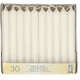 Papstar Tafelkerzen 30 St. Ø 2,1 cm 19,6 cm weiß