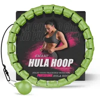 Hula Hoop Reifen Erwachsene Abnehmen und Massage, hulahuppreif zum abnehmen trainiert Hüfte, Beine, Po, hoopie der nie Herunterfällt, Hula Hoop mit Gewicht Kugel inkl
