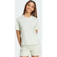 Adidas Damen Essentials SMALL Logo T-Shirt, Linen Green, S