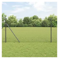vidaXL Zaunpfosten 25 x 1,2 m Grau/Stahl