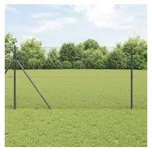 vidaXL Zaunpfosten 25 x 1,2 m Grau/Stahl