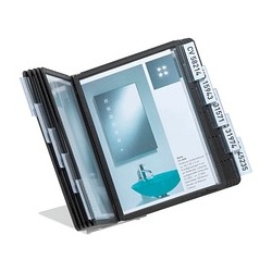 DURABLE Sichttafelsystem VARIO A5 Display System table 10 550601 DIN A5 schwarz mit 10 St. Sichttafeln