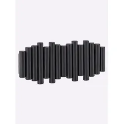 Hakenleiste HEINE HOME, schwarz, B:38cm H:17cm T:4cm, Hakenleisten