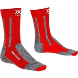 X-Socks Trek Silver Socks, Crimson Red/Dolomite Grey, 35-38