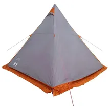 vidaXL Tipi-Familienzelt 6 Personen Grau/Orange