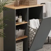Vicco Viktor 68 x 40,5 x 88,2 cm Anthrazit/Goldkraft Eiche
