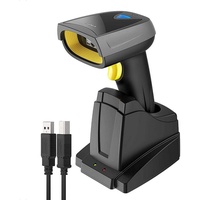 Inateck 1D/2D QR Barcode Scanner Bluetooth mit Ladestation Handscanner schwarz