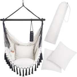 DETEX Hängesessel Boho Stil Creme