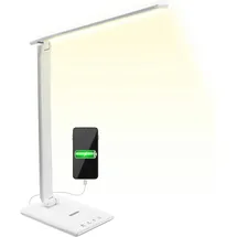 monzana Schreibtischlampe USB Ladeanschluss Dimmbar Touch Tischlampe Bürolampe Nachttischlampe Leselampe