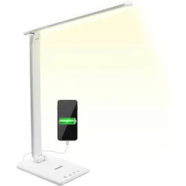 monzana Schreibtischlampe USB Ladeanschluss Dimmbar Touch Tischlampe Bürolampe Nachttischlampe Leselampe