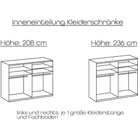 WIMEX Bramfeld 225 x 208 x 64 cm grau/schwarz