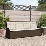 Vidaxl Gartenbank Braun Poly-rattan
