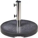 Beliani Schirmständer Granit Ø 45 cm Schwarz