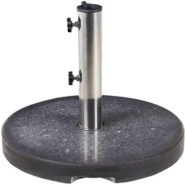 Beliani Schirmständer Granit Ø 45 cm Schwarz
